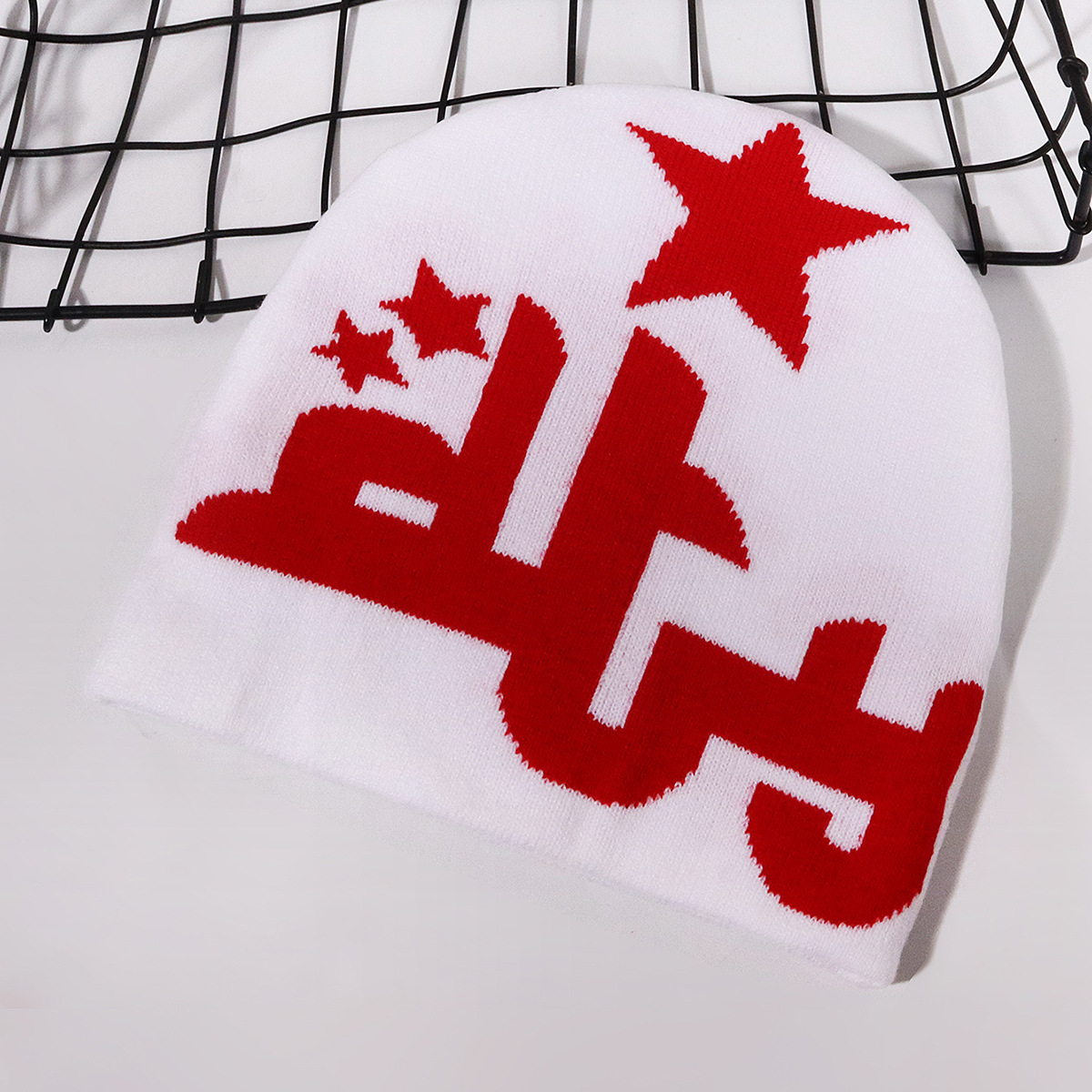 Unisex Jacquard wintermuts Vijfsterren jacquard wollen muts warme gebreide muts voor mannen en vrouwen_voghion.com
