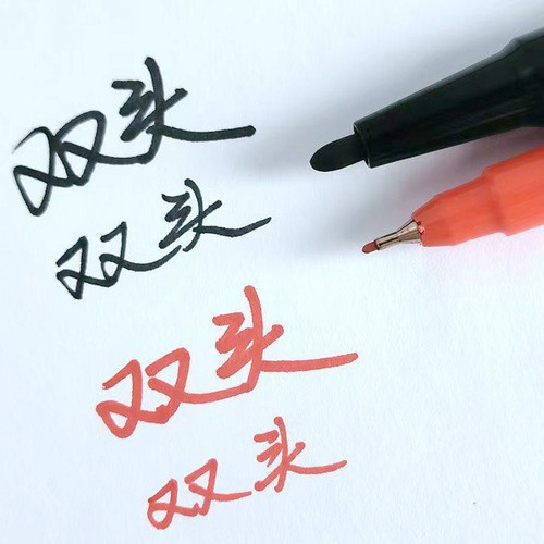 Odmei hook line pen black blue red double-headed marker art hook line pen oily small double-headed fine-head express pen