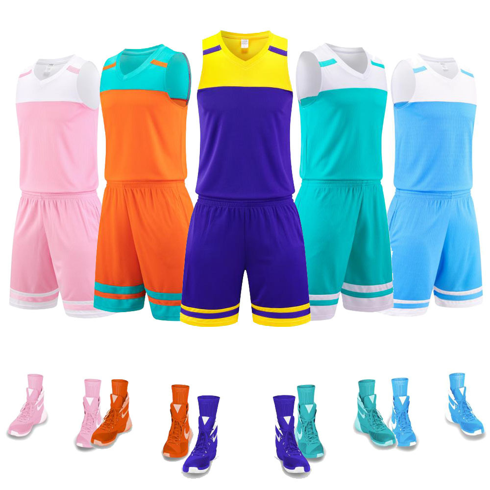 New Basketball Clothes suit Men's Summer Quick-drying Breathable Sweat Absorbing Children's Training and Competition Team Clothes Women's Printed Jersey Student