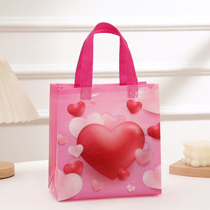 Valentine's Day Birthday Simple Style Heart Shape Nonwoven Daily Gift Bags 1 Piece display picture 2