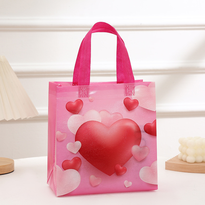 Gift Bags Event & Party Supplies Valentine's Day Birthday Simple Style Heart Shape Nonwoven Daily Gift Bags 1 Piece