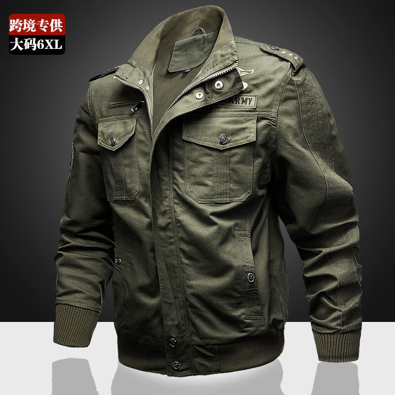 Aliexpress transfronterizo Amazon 2022 primavera y otoño ropa de hombre de algodón grande chaqueta de hombre casual chaqueta de trabajo