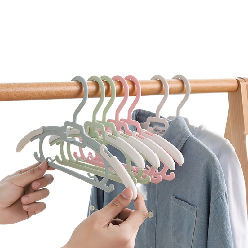 Percha de ropa para niños al por mayor ropa antideslizante sin costuras soporte hogar retráctil almacenamiento ropa percha bebé multi-funcional ropa rack