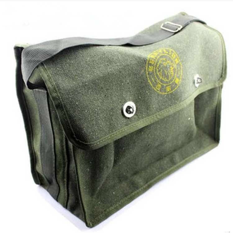 厂家双层特厚帆布电工包 单肩式耐磨工具袋可斜跨纯色