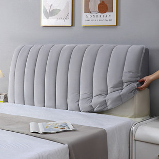 Thickened Quilted Design Feeling Bed Cover Cover 2024 New Wooden Bed Backrest Soft Bag All-inclusive Universal Dust Cover