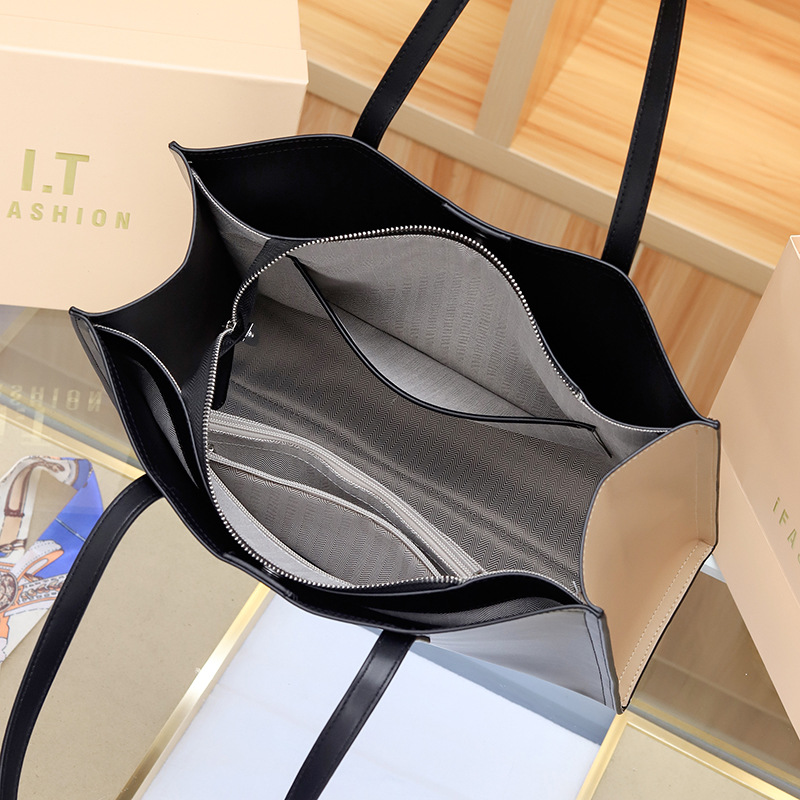 Niche Autumn/Winter Women's Large Capacity Tote Bag Genuine Leather Briefcase For Work Commute Laptop Shoulder Handbag - Thumbnail 4