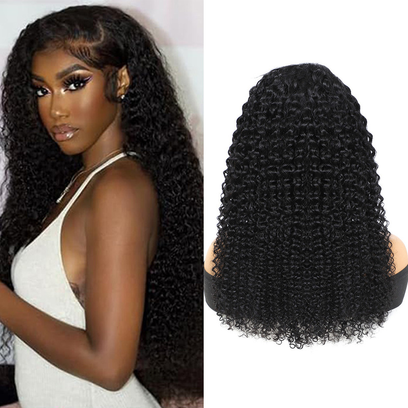 Foreign Trade Wig European and American Ladies Jc Curly Human Hair Headgear Jerry Curly 360 Lace Hair