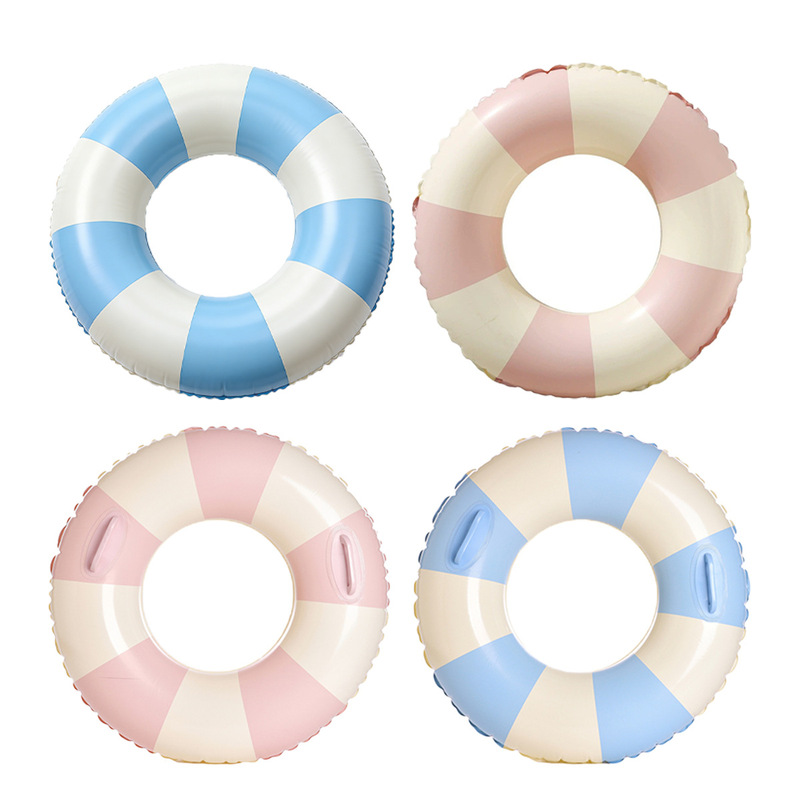 Lifebuoy Swimming Ring Outdoor Water Toy Ins Striped Swimming Ring Pvc Thickened Float Ring Inflatable Underarm Ring