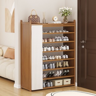 Door solid wood shoe cabinet shoe rack door shoes simple dormitory multi-layer wall storage rack door storage cabinet manufacturers