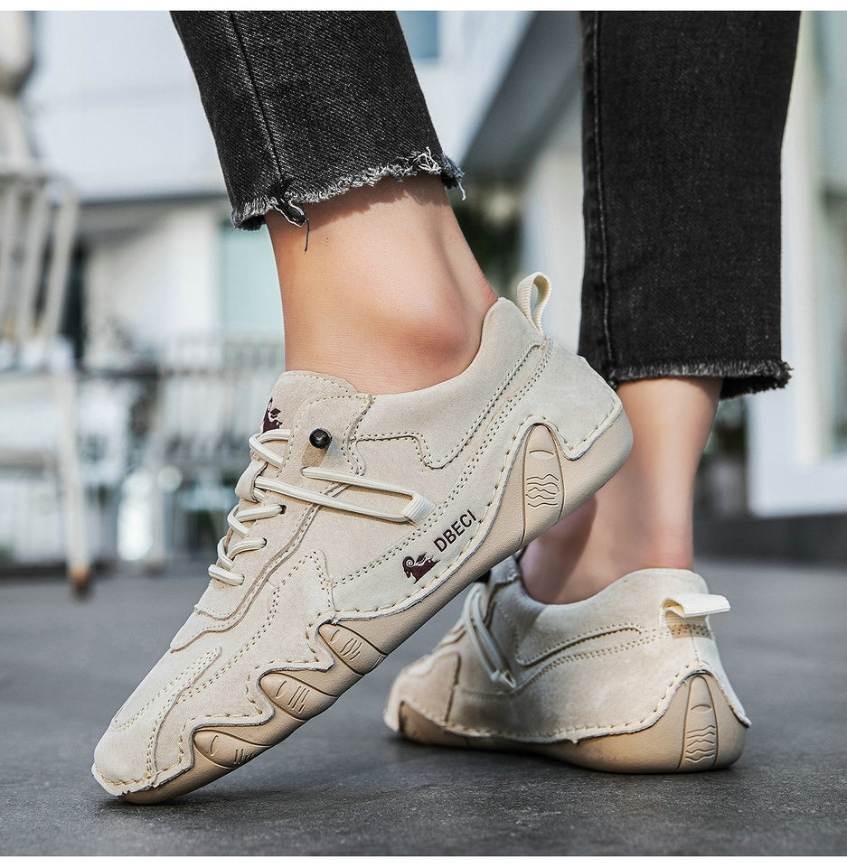 Giày thể thao da thật unisex cổ thấp mũi tròn, đế cao su, phong cách năng động — 662-3 mặt Da Màu Hồng, 662-3 mặt da màu cát, 662-3 mặt da màu nâu, 662-3 mặt da màu xám chi tiết 18