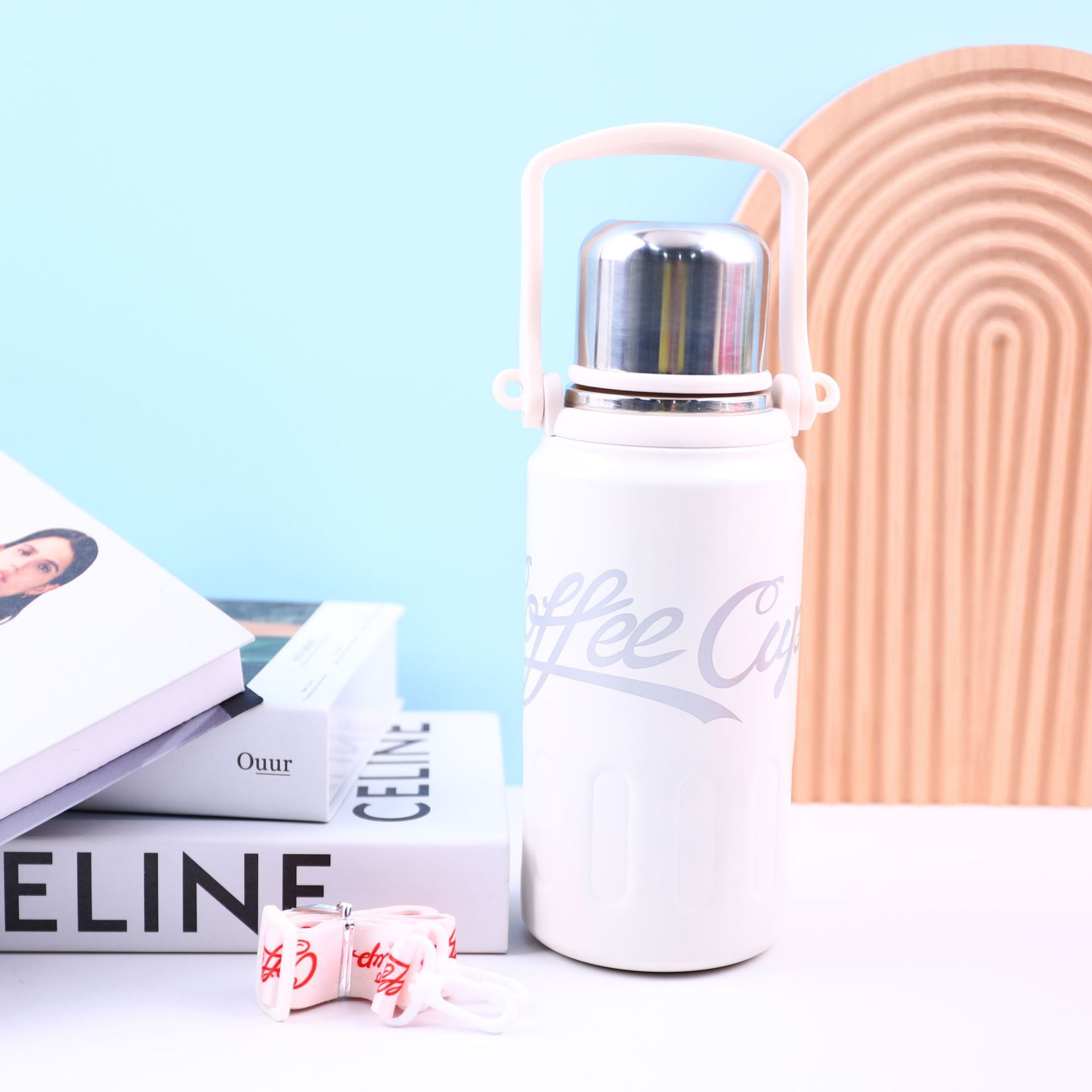 Gran capacidad 316 acero inoxidable taza de aislamiento correa portátil hervidor deportivo al aire libre taza de cola portátil aislamiento doméstico