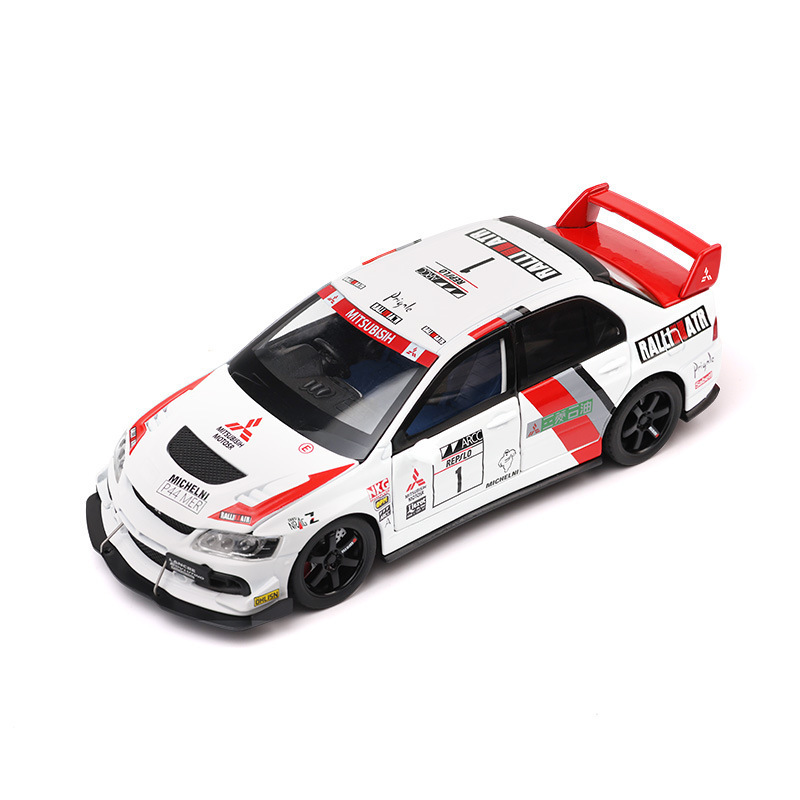 1:32 Mitsubishi Evo Alloy Car Model with Pull-Back Sound Effects and Lighting, Realistic Evo Series Collectible Ornament, Gift for Boys