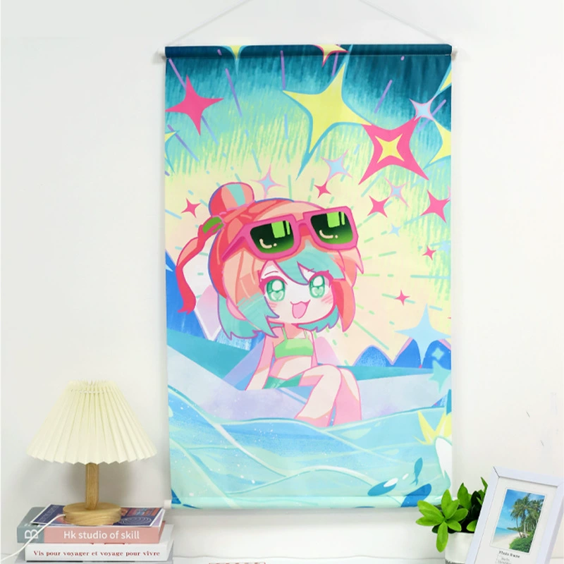 Поставка производителем подвесных картин с анимацией, декоративных картин из атласной ткани по индивидуальному заказу, подвесных картин для рекламы игровых выставок оптом