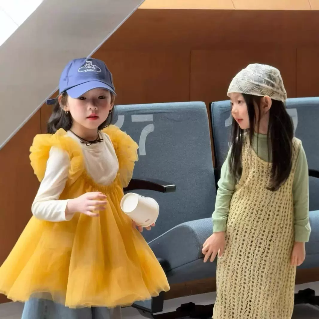 女童韩版蓬蓬裙吊带连衣裙公主裙中小童春夏季新款女孩裙子时髦款