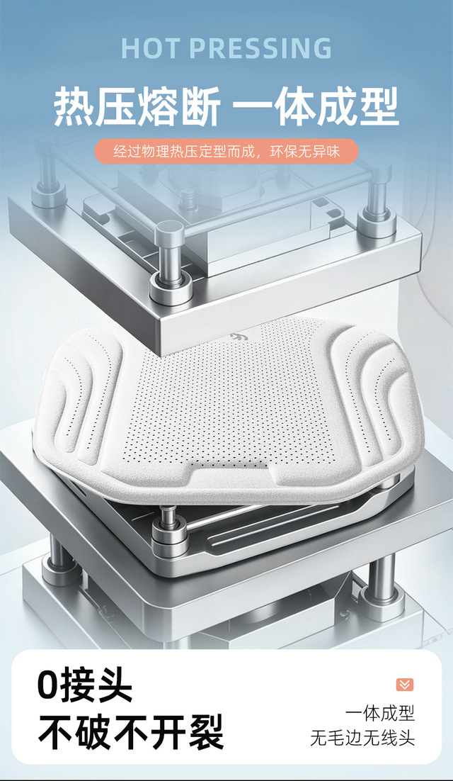 Car seat cushion, universal for all seasons, perforated and breathable seat cover, heat-pressed integrated ventilation, breathable and non-slip seat pad