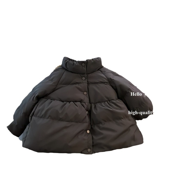 Chica de Qianqiu, ropa de algodón de invierno de nuevo estilo, ropa de algodón de pluma suelta y gruesa para niños