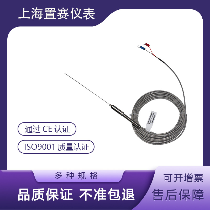 K/E/J型铠装热电偶探头探针式热电阻191直接引线式温度传感器
