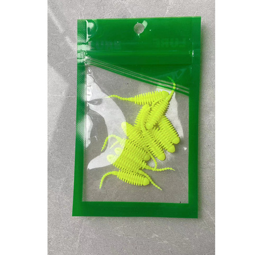 New needle tail 3.5cm 0.2g root fishing lure soft bait straight bait 10 pieces 1 pack threaded maggot cocked mouth bass mandarin fish