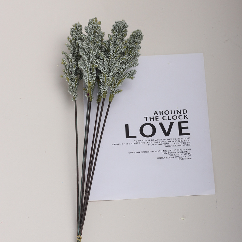 Artificial trigo oreja grano oreja rural decoración del hogar arreglo de flores flor artificial fotografía de la boda flor falsa colorido grano oreja