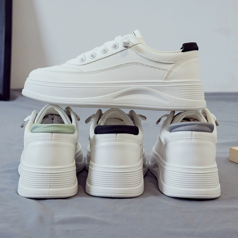 Breathable White Sneakers, Soft Sole, Platform Style, Sizes 35–40