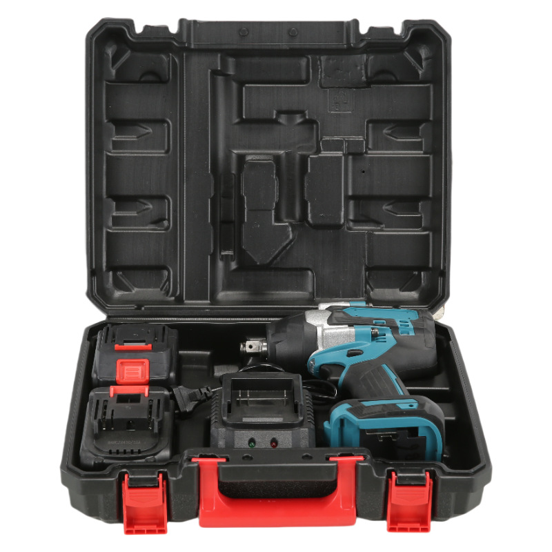 Llave eléctrica de gran torsión, reparación de automóviles pesada, llave de impacto eléctrica de litio sin escobillas, marco, llave de tornillo eléctrica