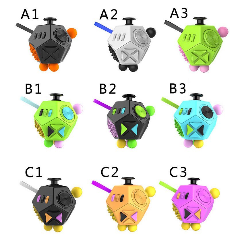 跨境减压魔方二代升级2代抵抗压力烦躁 12面解压骰子神器cube玩具