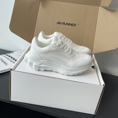 ALO跑鞋女Alo Runner 2025新款网面透气休闲运动鞋厚底增高老爹鞋
