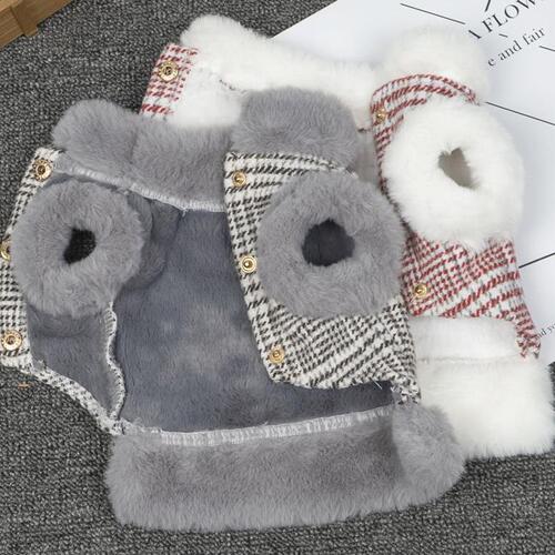 Dog Clothes Autumn and Winter New Thick Warm Vest Bichon Teddy Small Dog Cat Pet Clothing Wholesale