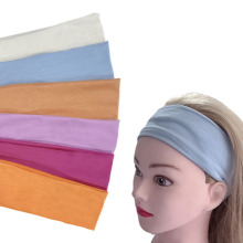 跨境热销新款多色运动瑜伽弹力发带头饰男女健身简约纯色洗脸头箍