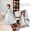 Lace skirt, white dress with bow, small princess costume, suitable for teen, 2021 collection