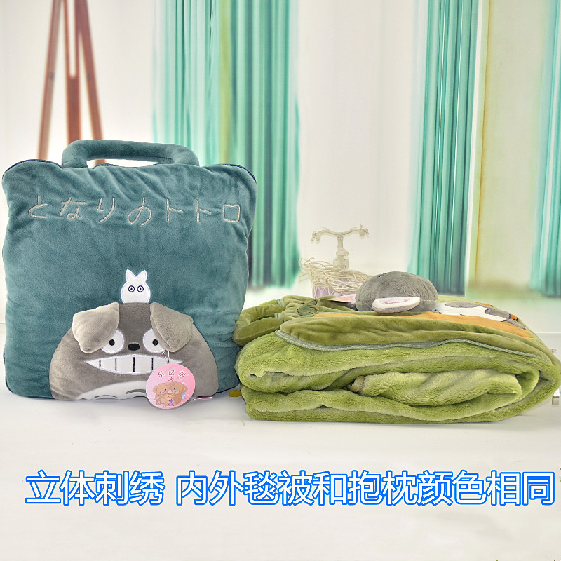 De dibujos animados lindo tridimensional almohada edredón de doble uso de aire acondicionado manta Oficina siesta almohada engrosada manta cojín transfronterizo al por mayor