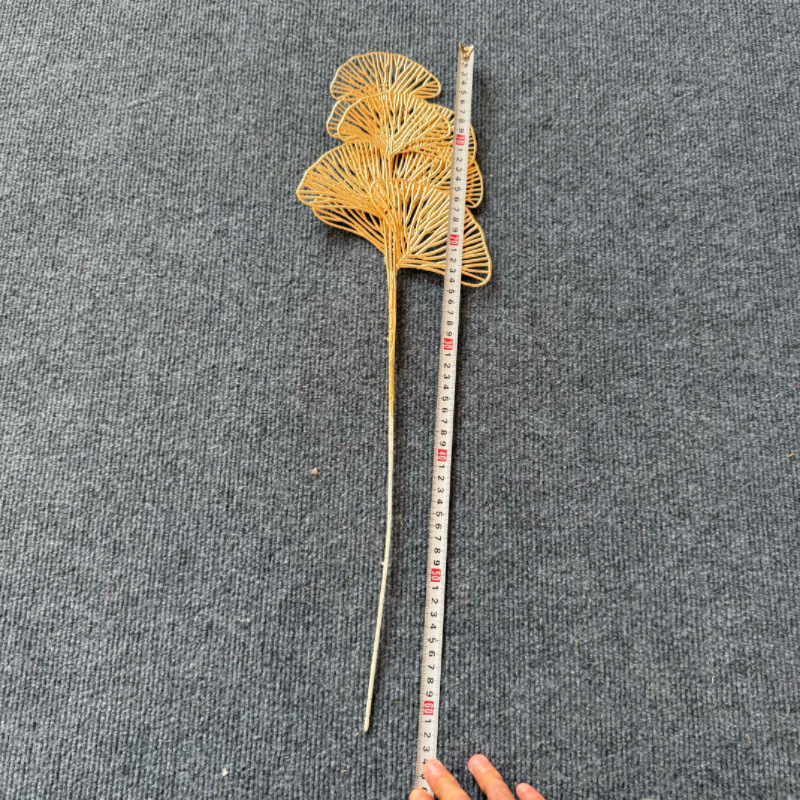 金色叶子仿真花新年福桶插花客厅装饰摆件仿真金色尤加利叶年宵花|undefined