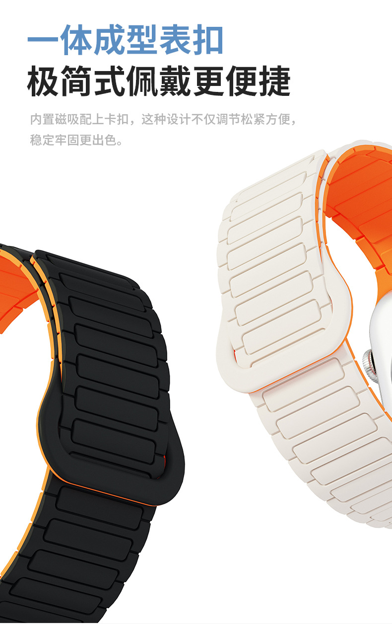 Suitable for iWatchapple S1098ULtraSE universal magnetic silicone watch strap undefined