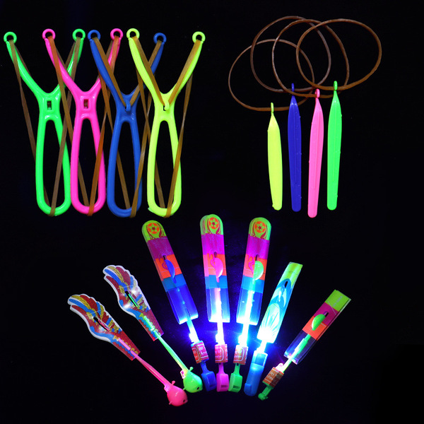 Luminous slingshot flying arrows blue light double flash flying…