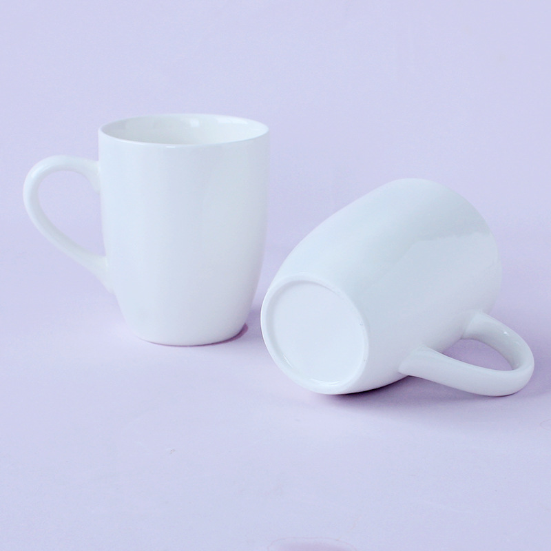 Taza de cerámica simple taza blanca taza recta taza curvada taza de agua Taza de cerámica taza de publicidad taza de regalo taza logo se puede agregar