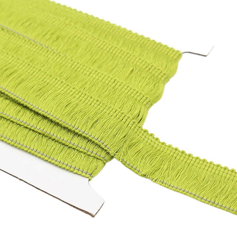 Oeko-tex color 2,5 cm poliéster flecos pendientes de encaje ropa almohada borla decorativa accesorios de encaje