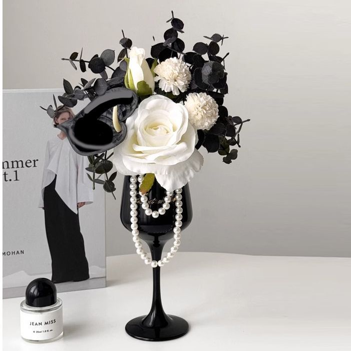 小香风玫瑰仿真花假花花束无火香薰套装餐桌客厅装饰花瓶散香摆件