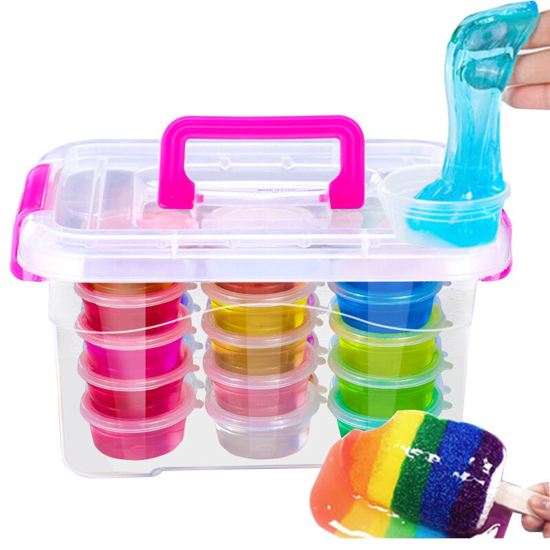 Barro de cristal delgado traje de barro de color transparente plastilina niños DIY juguete hecho a mano puesto suministro image 1