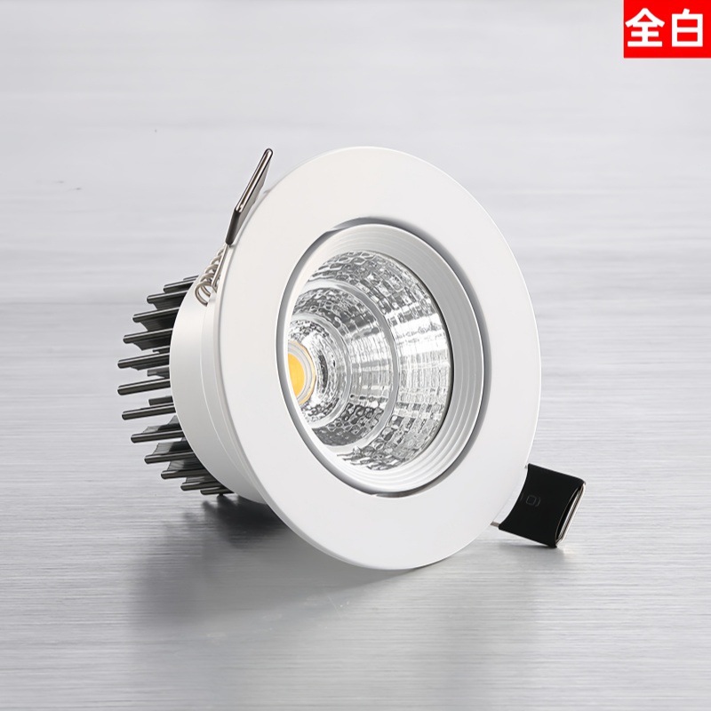 Toda la lámpara de la tienda del supermercado del hogar de aluminio de apertura 75mm negro ángulo ajustable pequeña colina pared de fondo foco COB