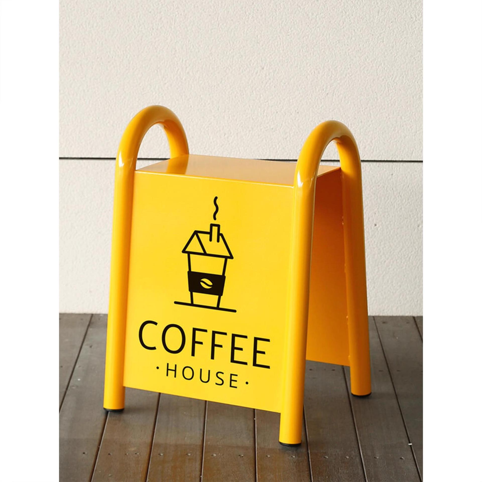 网红咖啡店户外铁艺烤漆广告牌落地立式门口展示架小招牌民宿户外