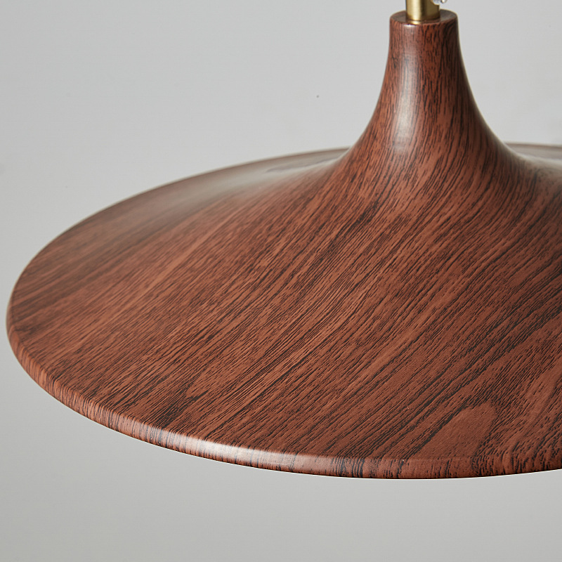 Candelabro de restaurante vintage nogal vintage creative platillo volante lámpara de bar estilo antiguo sentido avanzado minimalista nueva lámpara de mesa de comedor