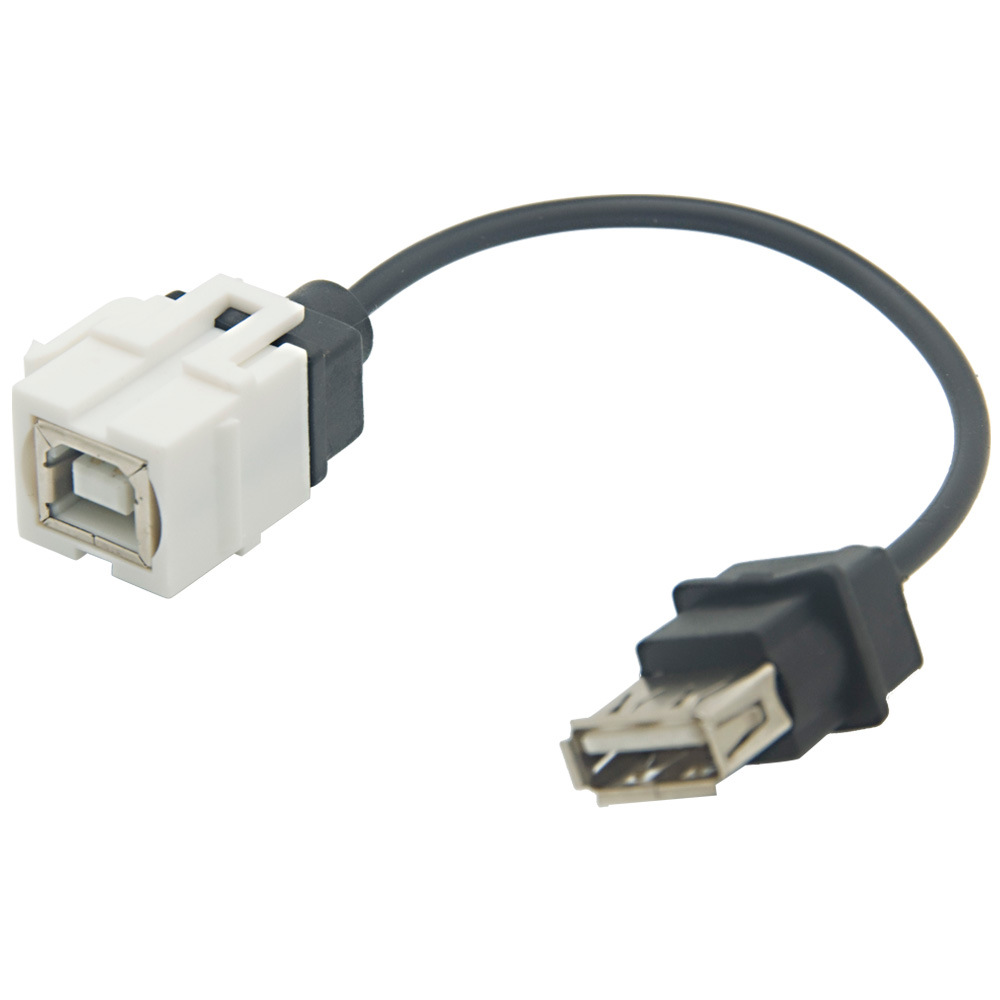 美式 15CM长 母对母 短线式 Keystone USB 2.0 B-A 连接线-阿里巴巴