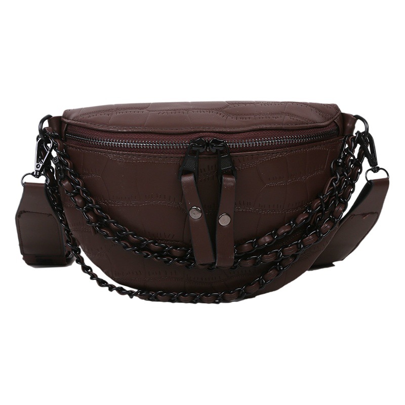 Bolsa de pecho súper popular 2023 nuevo estilo coreano de moda estilo occidental cadena de la cintura de las mujeres bolsa ancha correa de hombro disco jumping bolsa pequeña