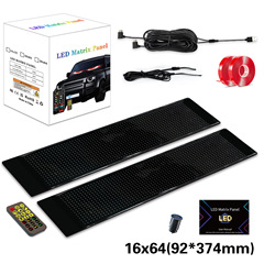 車の柔軟な LED ディスプレイ車のリアフロントガラススクリーン APP Bluetooth テキストアニメーション DIY 広告スクリーン