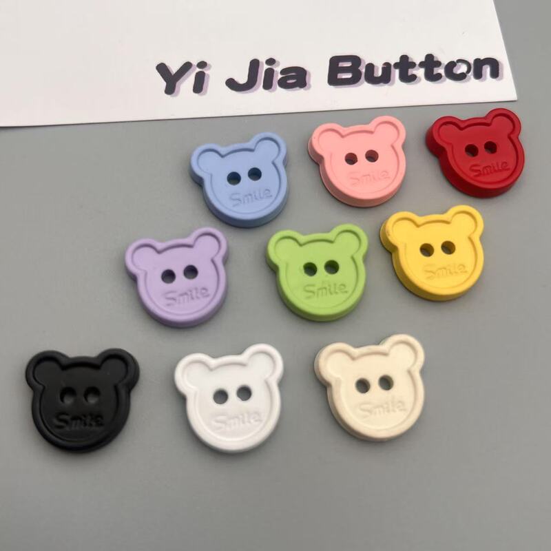 Colorful Cartoon Two-Eyed Letter Bear Plastic Spray-Painted Buttons Children's Clothing Baby Cardigan Sweater Decorative DIY Buttons Colorful Cartoon Two-Eyed Letter Bear Plastic Spray-Painted Buttons Children's Clothing Baby Cardigan Sweater Decorative DIY Buttons