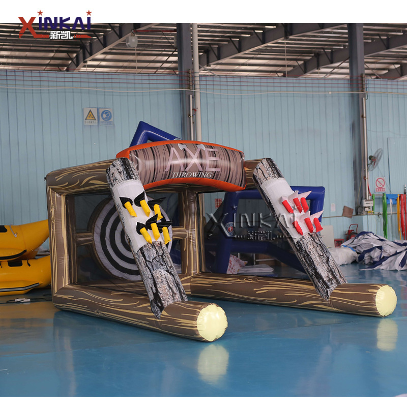 源头厂家趣味运动飞镖斧头气模充气斧头大人小孩互动投靶游戏