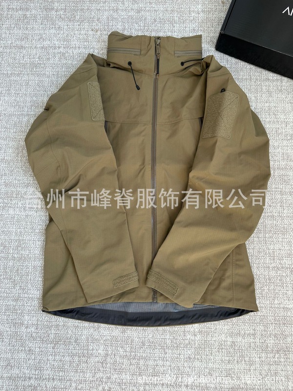 台州鸟家户外硬壳冲锋衣男全溢胶军鸟防风防水连帽外套男女登山服|undefined