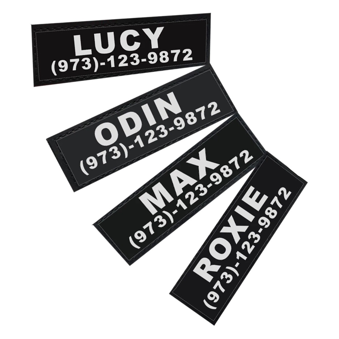 1 pieza K9 correa para el pecho Velcro personalizado pegatinas de palabras de gran tamaño personalizado correa para el pecho cuerda de tracción Impresión de velcro