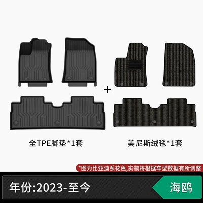 Modelə uyğun ayaqaltı — formaldehyde, non-slip and wear-resistant - 23-25-models-byd-seagull-tpe-floor-mats-menis-carpet-surface