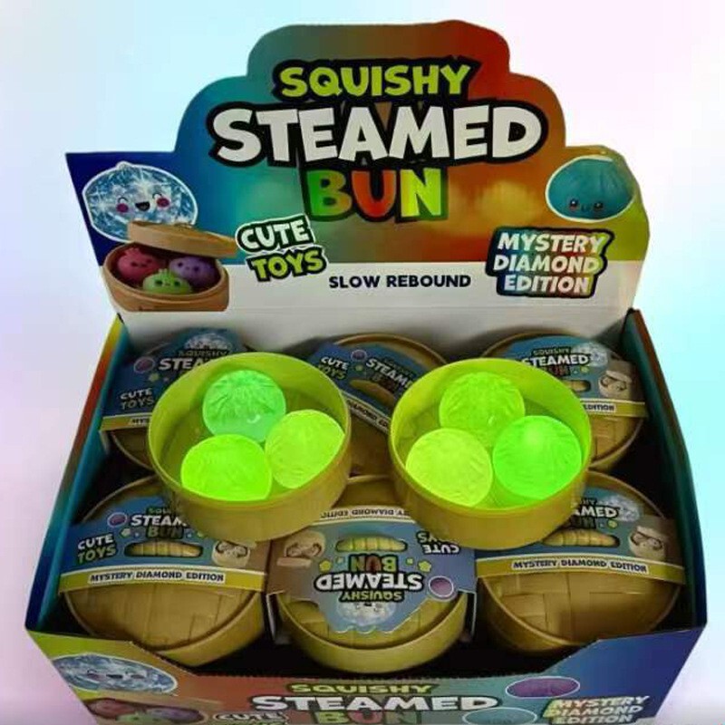 Cross-Border Stress-Relief Luminous Buns with Lights, Flashing Buns, Squeeze Toys Wholesale Cross-Border Stress-Relief Luminous Buns with Lights, Flashing Buns, Squeeze Toys Wholesale